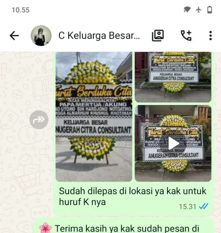 Pengiriman Papan Bunga Duka Bandardawung Tawangmangu